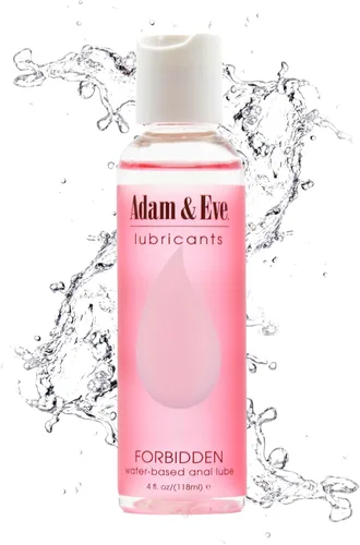Adam & Eve Lubricante Anal, Lubricante a Base de Agua Prohibido y Gel Lubricante Personal para Privacidad y Juguetes, Fórmula Gruesa, de Larga