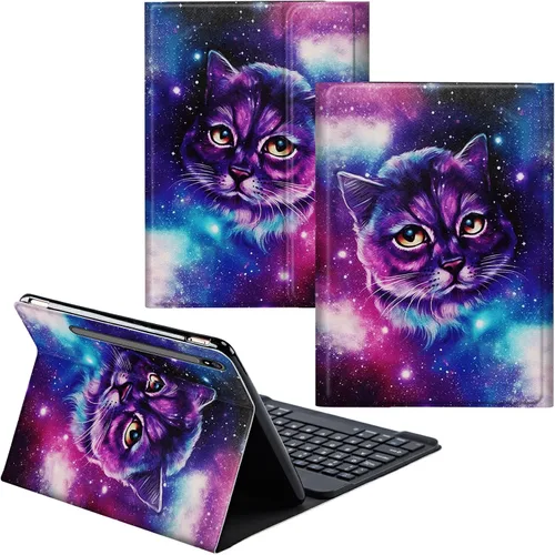 Miniatura 21 de Para Samsung Galaxy Tab S6 Lite Funda 2022/2020 Teclado Inalámbrico Desmontable Y Cubierta De Soporte De Cuero PU Funda Protectora Para Samsung