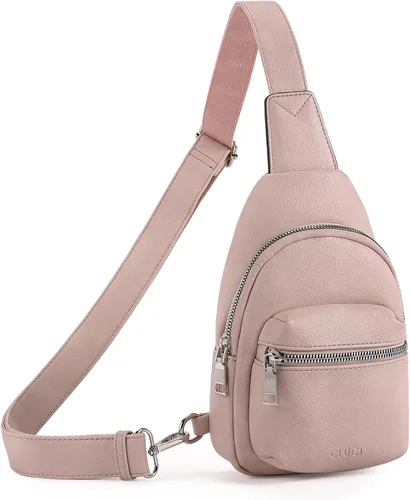 CLUCI Small Sling Bag for Women, Leather Crossbody Fanny Packs Trendy, Women's Chest Bag