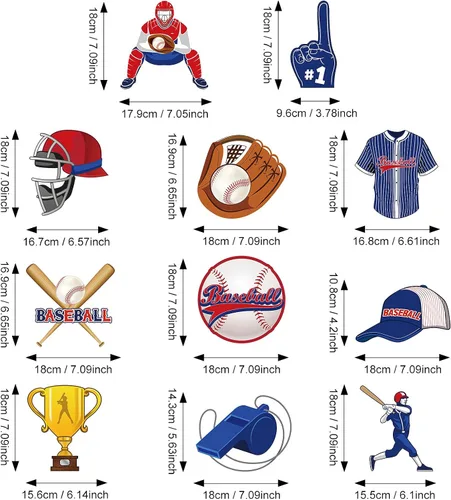 Miniatura 2 de Clabby 51 piezas de decoraciones de fiesta de béisbol, fiestas temáticas deportivas, decoración de remolinos colgantes para niños y adultos