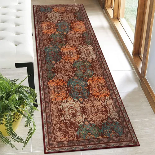 Miniatura 25 de Vaukki - Alfombra de pasillo, suave y peluda, alfombra antideslizante lavable, para lavandería, cocina, granja, baño, entrada y dormitorio