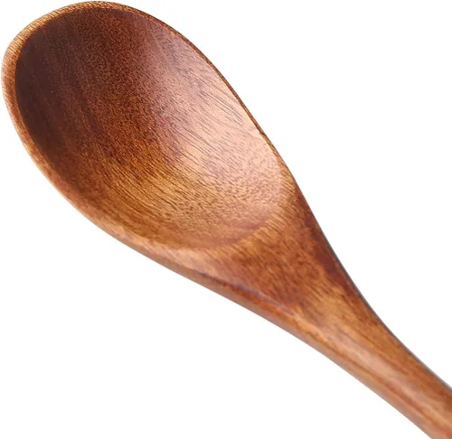 Miniatura 2 de Cuchara de madera de mango largo para mezclar café, té, mermelada y sal de baño en la cocina, cuchara de mesa respetuosa con el medio ambiente, 8.6