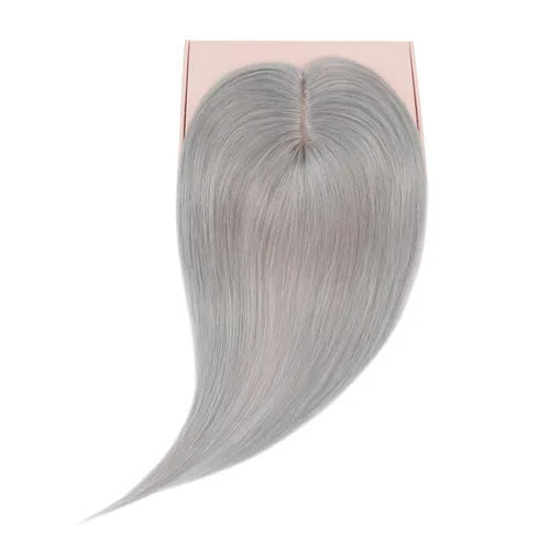 Miniatura 20 de Rich Choices Pelucas con topper de cabello para mujeres, cabello humano real 100% Remy, sin flequillo, para mujeres con adelgazamiento en la parte