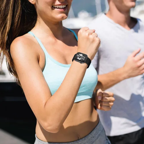 Miniatura 2 de Silicone Braided Solo Loop Compatible with Apple Watch Band 38mm 40mm 41mm 42mm 44mm 45mm 46mm 49mm, Stretchy Elastic Sport Strap Compatible for