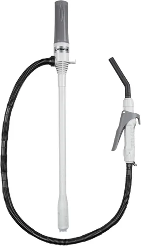 Miniatura 10 de Bomba de transferencia de combustible automática DEWAY con parada automática, 3 veces más potente, funciona con batería D, manguera extralarga