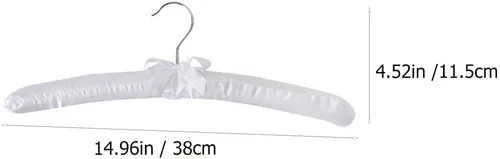 Miniatura 2 de 5 perchas acolchadas de satén antideslizantes para ropa, perchas para suéteres, perchas para vestidos de boda, perchas para vestidos de boda
