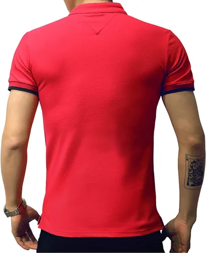 Miniatura 3 de LOGEEYAR Camisa polo de moda para hombre, de manga larga, ajustada, Henley, ropa de algodón piqué