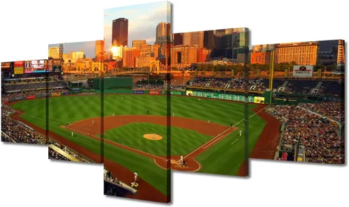 Miniatura 104 de Arte para pared, lienzo para estadio deportivo, arte para pared, diseño de campo de Wrigley en Chicago, pinturas de Chicago, impresiones sobre