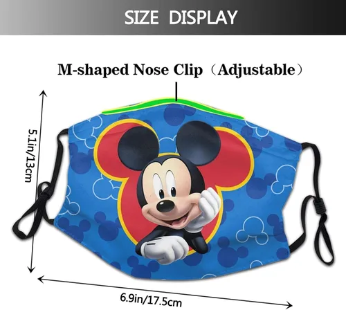 Miniatura 2 de 4 máscaras faciales con 8 filtros lavables para jóvenes, niños, niñas, mujeres y hombres