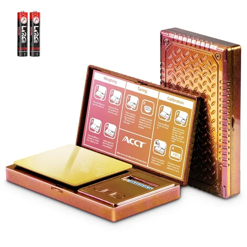 Miniatura 7 de Báscula digital de bolsillo, 17.64 oz por 0.00 oz, báscula de precisión de gramos con función de escala de tara, 6 unidades, báscula pequeña de Verde