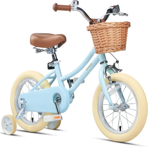 Miniatura 10 de Petimini Vintage Kids Bike for Girls, 12–20 Inch Classic Bicycle with Wicker Basket & Bell, High Tensile Steel Frame, Training Wheels (12–18”), 85%
