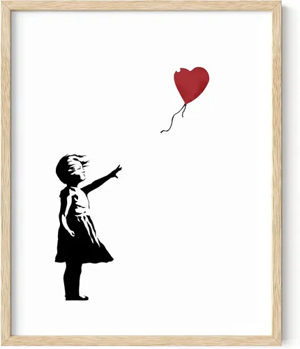Miniatura 25 de HAUS AND HUES Póster de arte callejero Banksy - Arte pop grafiti - Sin marco 12"x16" Banksy Pulp Fiction