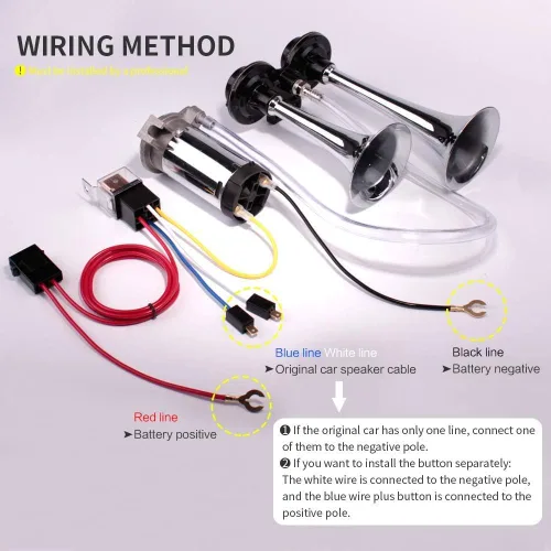 Miniatura 4 de FARBIN Bocina de coche para la serie Honda. Bocina de aire súper fuerte de 12 V 150 db, trompeta doble de zinc cromado, bocina de camión