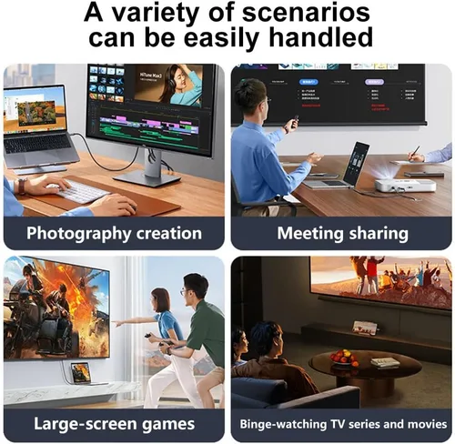 Miniatura 7 de USB-C Thunderbolt 4 a DisplayPort 2.1 16K 8K 10K 6.6 ft 12Bit Ultra HD Video USB 4.0 Thunder Bolt 5 DP 2.0 Cable 16K (15360x8640) @60Hz 4K @240Hz 8K