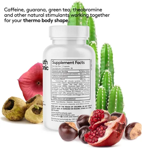 Miniatura 9 de Youth & Tonic Thermogenic Corti Thermo Shape 15 Day Colon Cleanser & ACV Detox para desintoxicación de energía y metabolismo 90 pastillas