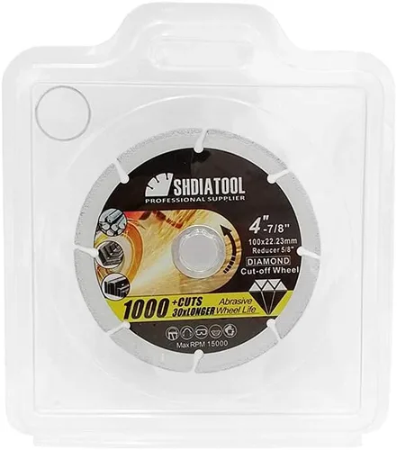 Miniatura 6 de SHDIATOOL Disco de corte de metal de diamante de 4 pulgadas para tubo de acero Ángulo de barras de refuerzo de hierro Hoja de rueda de corte soldada