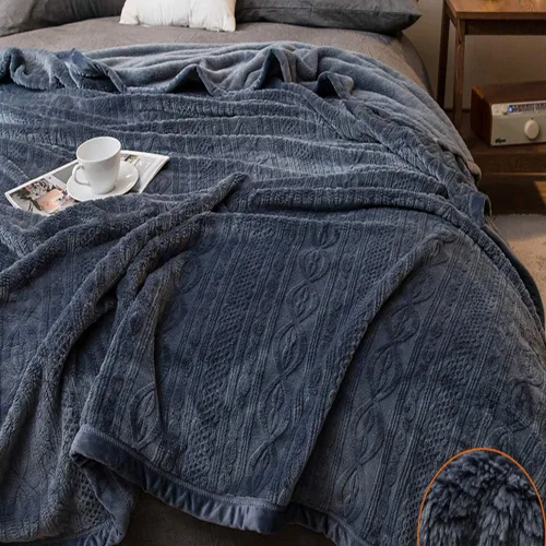 Miniatura 11 de Funda de cama, sofá de siesta, manta ligera y acogedora para el hogar, manta de franela suave reversible lavable