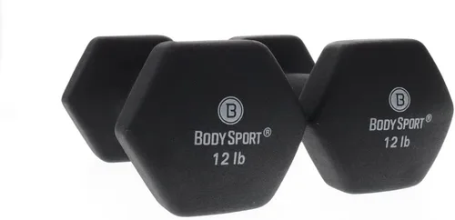 Miniatura 8 de Body Sport Par de mancuernas de neopreno - Equipo de entrenamiento de fuerza para ejercicios - Accesorios de gimnasio en casa - Entrenamiento