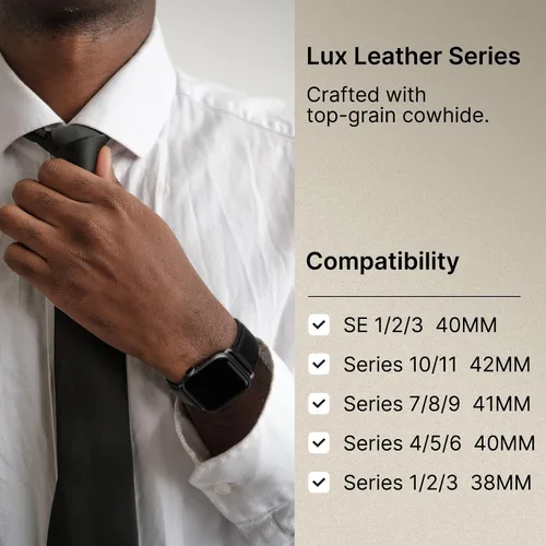 Miniatura 3 de Fullmosa Correas de cuero compatibles con Apple Watch Band de 1.49, 1.57, 1.61, 1.65, 1.73, 1.77 y 1.77 pulgadas, correa elegante para iWatch Series