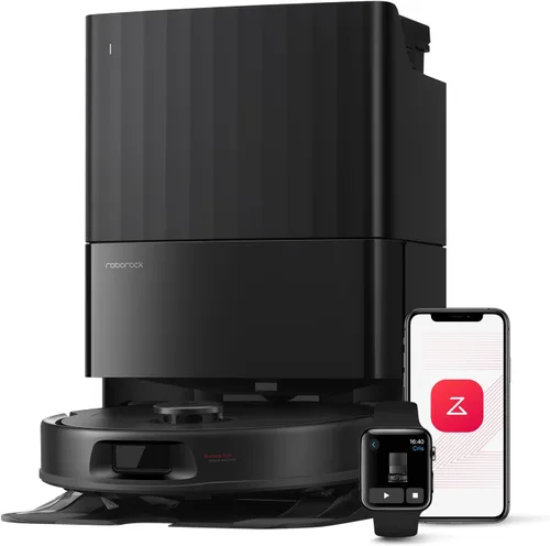 Miniatura 10 de roborock Qrevo S Pro Robot aspiradora y trapeador, succión de 18,500 Pa, base multifuncional con mopa autolimpiante de 167 ℉, evita obstáculos Negro