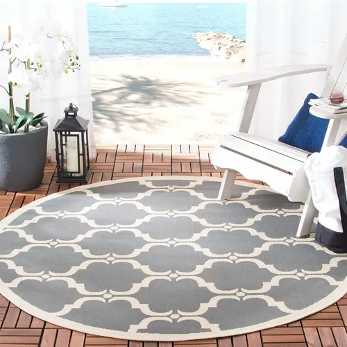 Miniatura 36 de SAFAVIEH Alfombra lavable al aire libre Courtyard Collection - 9 x 12 pies, beige y terracota, no desprende pelusa y fácil limpieza, ideal