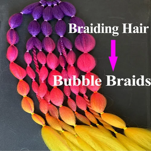 Miniatura 5 de Cabello trenzado rubio, cabello para trenzar de 24 pulgadas, 3.53 oz/pieza, 3 piezas de extensiones de cabello trenzado jumbo de fibra de alta