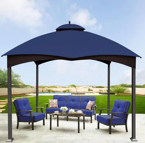 Miniatura 7 de SCOCANOPY Parte superior de repuesto azul marino compatible con el cenador Lowe's Allen Roth 10X12 modelo #GF-12S004B-1/#GF-12S004BTO/#TPGAZ17-002C