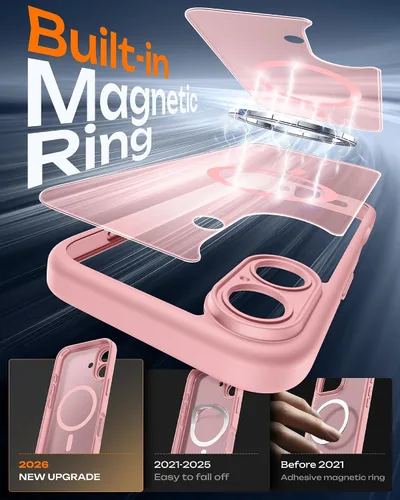 Miniatura 158 de TOCOL Funda para iPhone 11, compatible con Magsafe, protección completa de cámara, imanes integrados, protección contra caídas, funda translúcida
