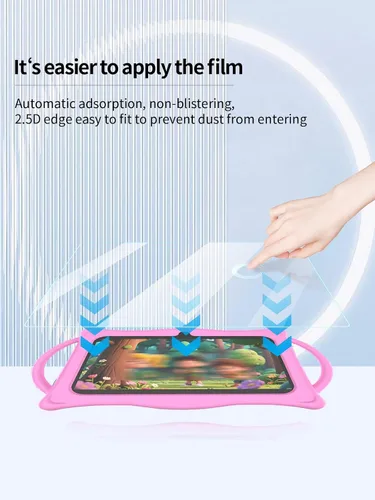 Miniatura 6 de Protector de pantalla para tablet BYANDBY Q8K Android 14 de 7 pulgadas, antiarañazos, dureza 9H, sensible al tacto, bordes redondeados 2.5D, sin