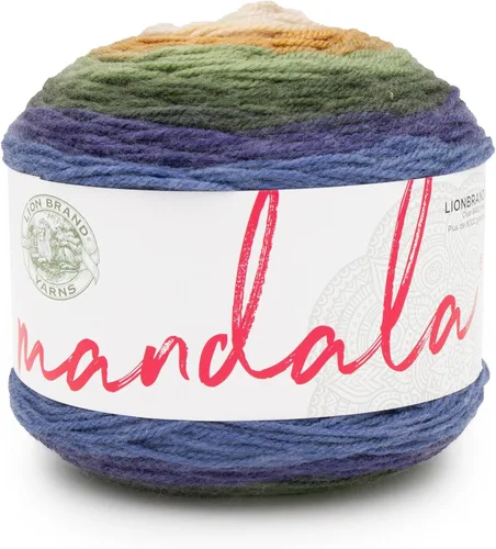 Miniatura 47 de Lion Brand Yarn Mandala - Hilo multicolor para ganchillo,tejido y manualidades, color Liger, 1770 pies, paquete de 1 unidad