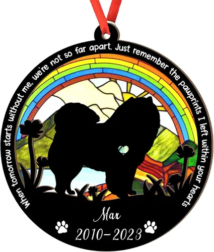 Miniatura 64 de Adorno personalizado para atrapasoles de sabueso afgano, adorno de Navidad de sabueso afgano, regalo para perro amante, sabueso afgano conmemorativo