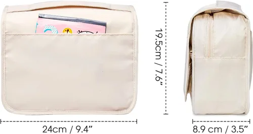 Miniatura 7 de Narwey Pequeña bolsa de aseo de viaje colgante para mujer, bolsa de viaje para artículos de tocador, bolsa organizadora de maquillaje, bolsas