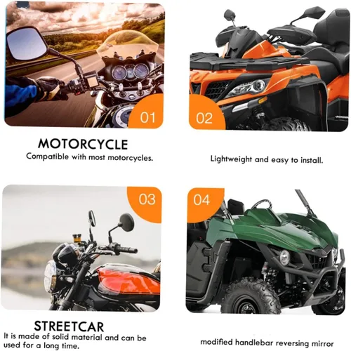 Miniatura 7 de motorcycle rearview mirror For Y-amaha YBR 125 FZ1 FZ6 XMAX 300 MT09 MT07 MT125 Tracer,8 10mm CNC Aluminum Side Mirror Universal