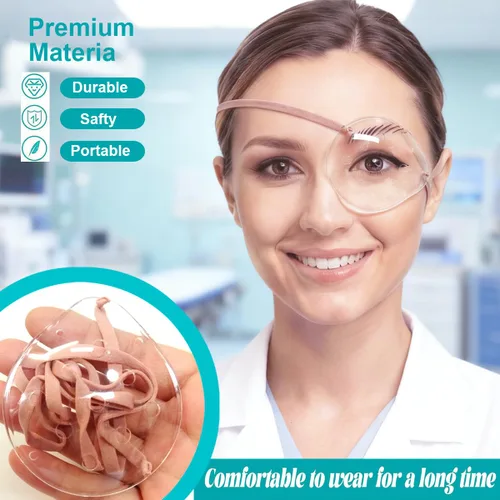Miniatura 3 de AMZVIO Protector ocular transparente para después de la cirugía de cataratas, paquete de 2, parches médicos transpirables para adultos y niños, Rosa