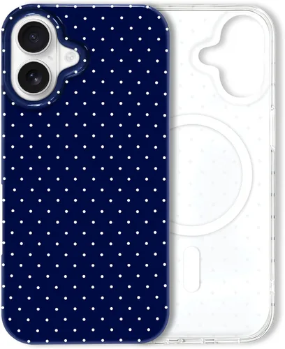 Miniatura 172 de Hython Funda para iPhone Air, diseño estético de lunares lindos, funda simple de 6.5 pulgadas, delgada, antiarañazos, parachoques de TPU suave, a