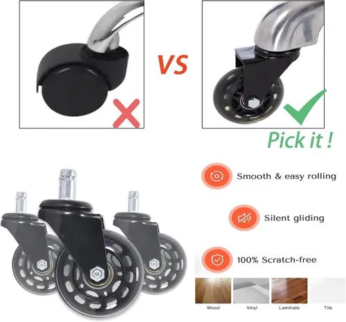 Taburete giratorio con ruedas hidráulico de altura ajustable para peluquería, belleza, masaje facial, spa, tatuaje, médico, oficina en casa (negro)