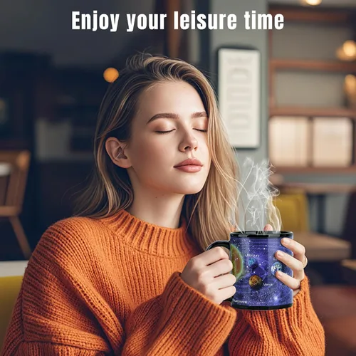 Miniatura 8 de Antner Taza de café con sistema solar que cambia de calor, taza de cerámica mágica sensible al calor, solo lavar a mano, regalos de astronomía