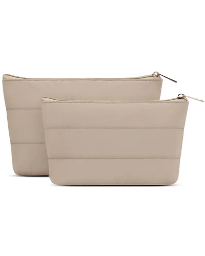 Miniatura 18 de Wandering Nature Bolsa de maquillaje pequeña, paquete de 2 bolsas de cosméticos para bolso, bolsa de maquillaje acolchada acolchada, bonita bolsa