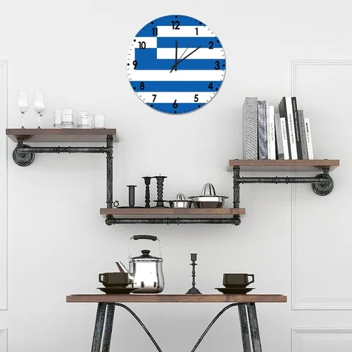 Miniatura 183 de Cheyan Reloj de pared con bandera de Canadá de 12 pulgadas, silencioso, sin tictac, de PVC, funciona con pilas, reloj redondo decorativo, regalo