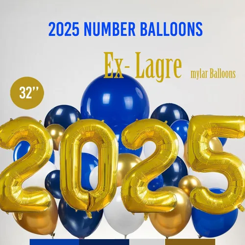 Miniatura 5 de Kit de arco de guirnalda de globos de graduación con temática azul con globos de aluminio para estudiantes universitarios de secundaria, clase