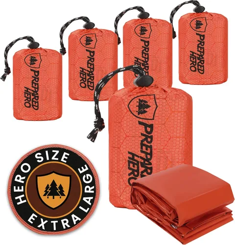 Miniatura 7 de Bolsa de supervivencia Hero de Prepared Hero – 1 paquete – Herramienta de supervivencia de emergencia héroe bolsa de supervivencia para camping