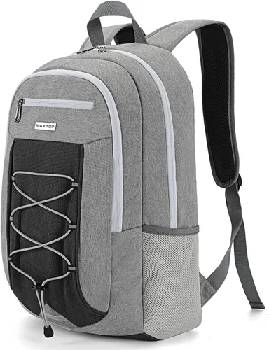 Miniatura 20 de MAXTOP Mochila para computadora portátil de viaje, mochilas de negocios con puerto de carga USB, resistente al agua, mochila para escuela y Negro