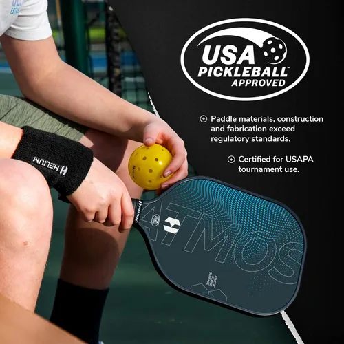 Miniatura 2 de Helium Paletas de pickleball de fibra de carbono profesionales - Certificado USAPA - Textura de alto giro, núcleo de panal ligero Atmos