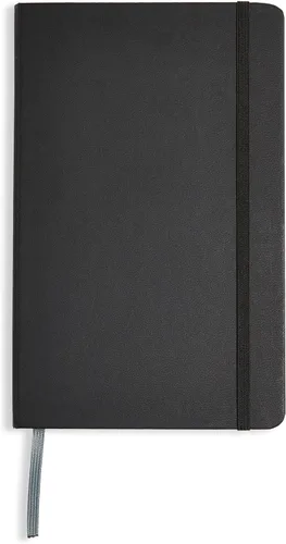Amazon Basics Cuaderno clásico con rayas, 240 páginas, tapa dura, 5 x 8.25 pulgadas, color negro