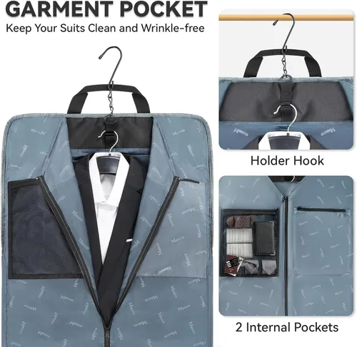Miniatura 3 de Bolsa de ropa de llevar, bolsas de ropa de viaje para viajes de negocios.., Negro, XXL, Viaje de negocios, reunión, parte, reunión de negocios