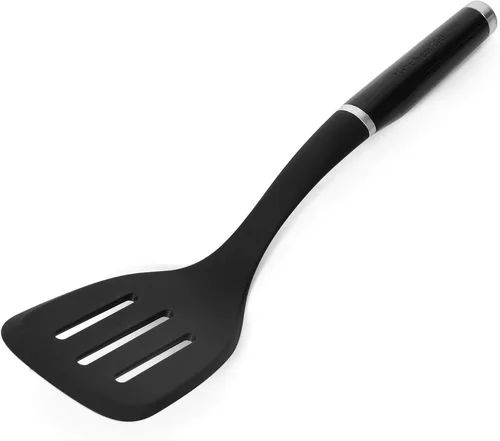 KitchenAid Espátula ranurada clásica de nailon, 13.66 pulgadas, color negro