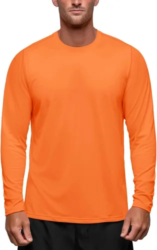 Miniatura 8 de Zengjo Camisetas atléticas que absorben la humedad para hombre, de manga larga, para entrenamiento, correr, gimnasio, rendimiento, protección UV