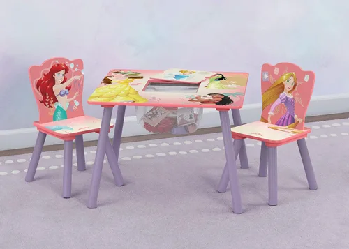 Miniatura 6 de Delta Children Organizador de libros y juguetes de lujo, certificado Greenguard Gold, juego de mesa y silla para niños con almacenamiento