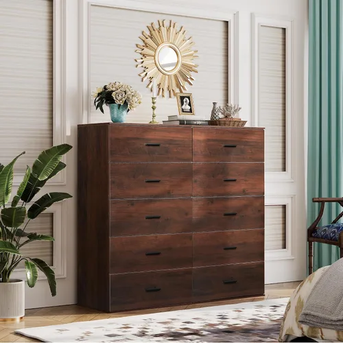 Miniatura 5 de WLIVE - Cómoda ancha de madera para dormitorio