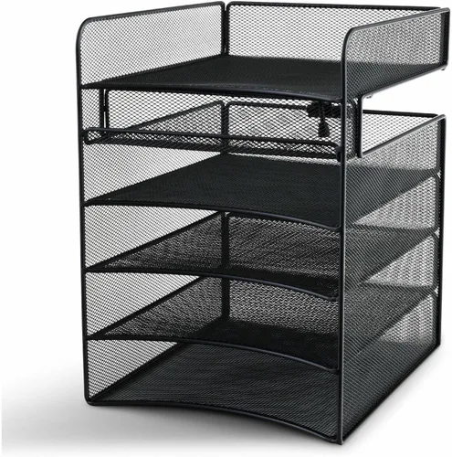 Malla horizontal de almacenamiento Safco – Productos Onyx para colgar, color negro, Negro